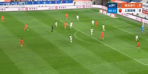 青岛海牛3-1十人上海海港 罗森文30米超级世界波
